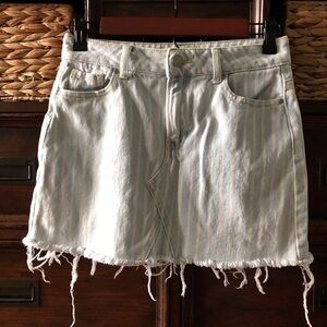 PACSUN railroad striped mini jean skirt in size 24